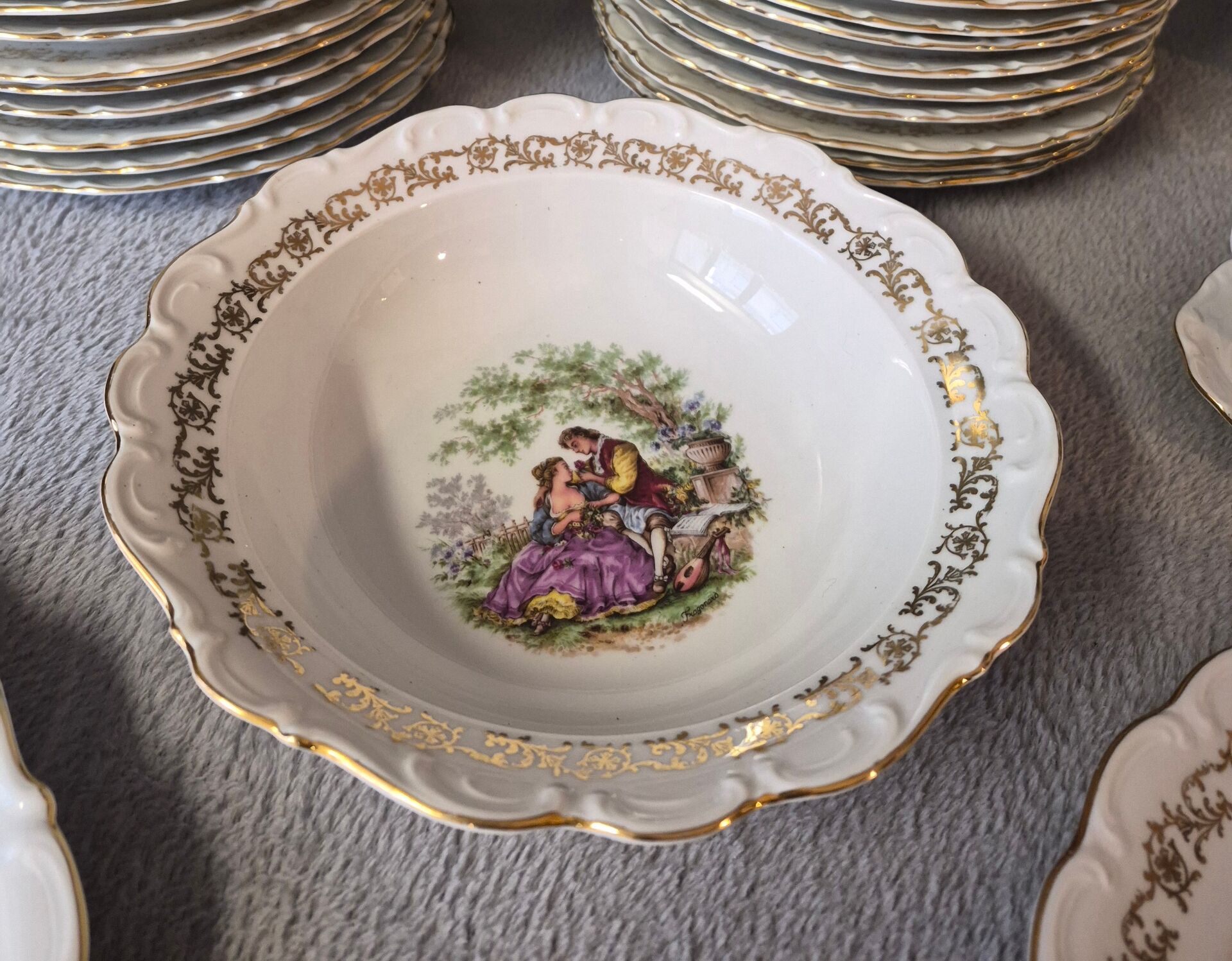 Service de vaisselle Fragonard porcelaine de Bavière Années 50/60