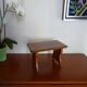 Vintage brutalist wooden stool