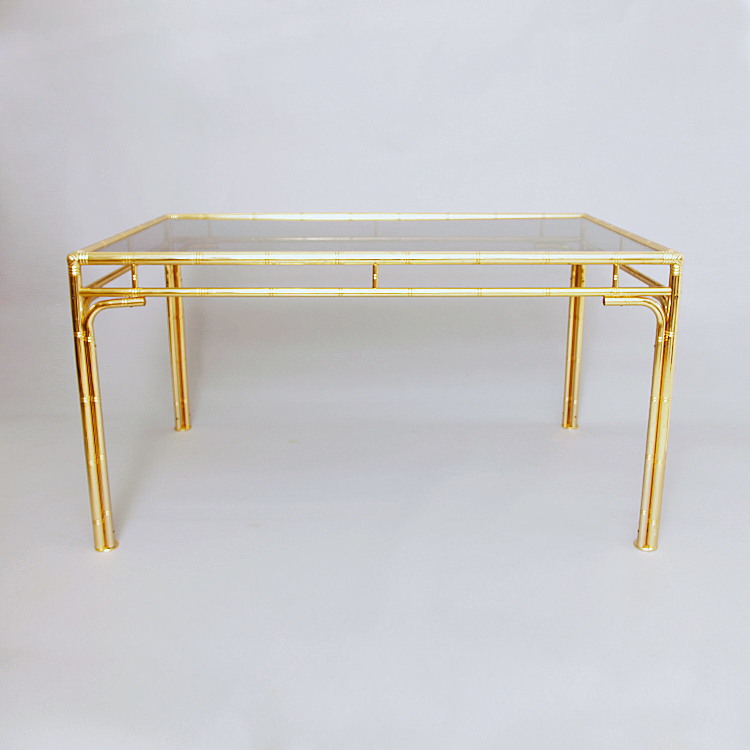 Bamboo brass dining table