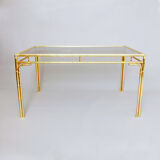 Bamboo brass dining table