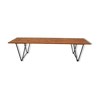 Bench design wood and steel vintage