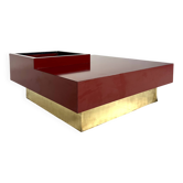Square coffee table, Italian design, 1980s