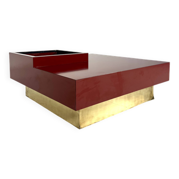 Table basse carrée, Design italien, années 80