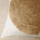 Housse de Coussin Bora, coton, raphia 50x50 cm