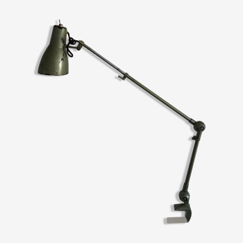 Lampe industrielle Lumina AB verte vintage 1960