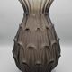 Large Art Deco vase in smoked frosted glass