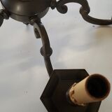 Grey patinated bronze chandelier