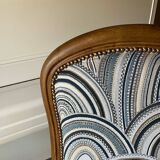 Fauteuil voltaire retapissé