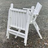 Paire de fauteuils de jardin en bois des années 1960 de la marque youpy