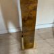 Totem column floor lamp in glass and vintage brass