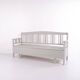 Swedish bench – grey painted – antique – painted pine – c. 1860s