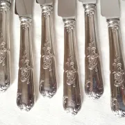 Table knives Émile Bergeron Silver-plated Rococo Style Louis XV
