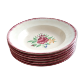 Set de 6 assiettes creuses faïence Longchamp