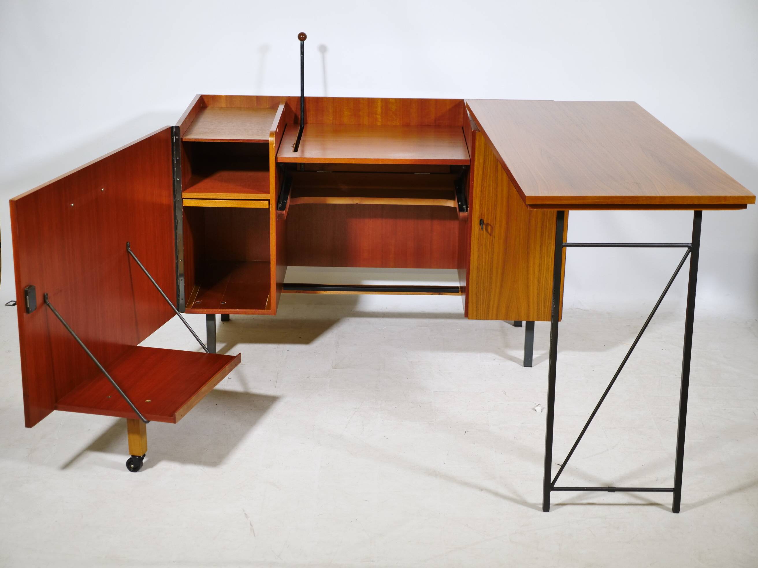 Mid-Century sideboard desk combination in teak, 1960s