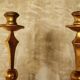 Contemporary brass candlesticks.