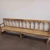 Patinated church pew