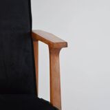 Fauteuil mr velours noir