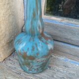 Art Nouveau vase in marbled Soliflore glass paste signed Jouvray