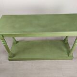 Green console table
