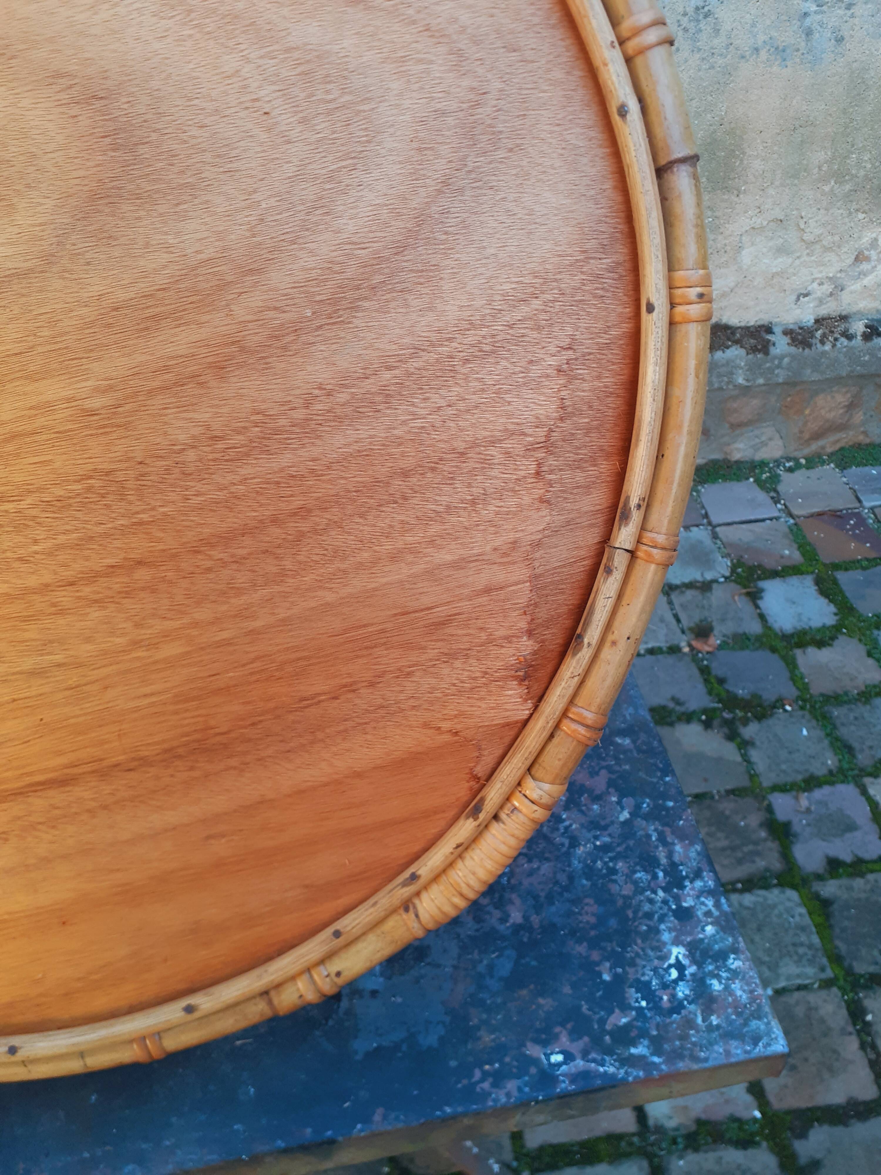 60s rattan hanging planter