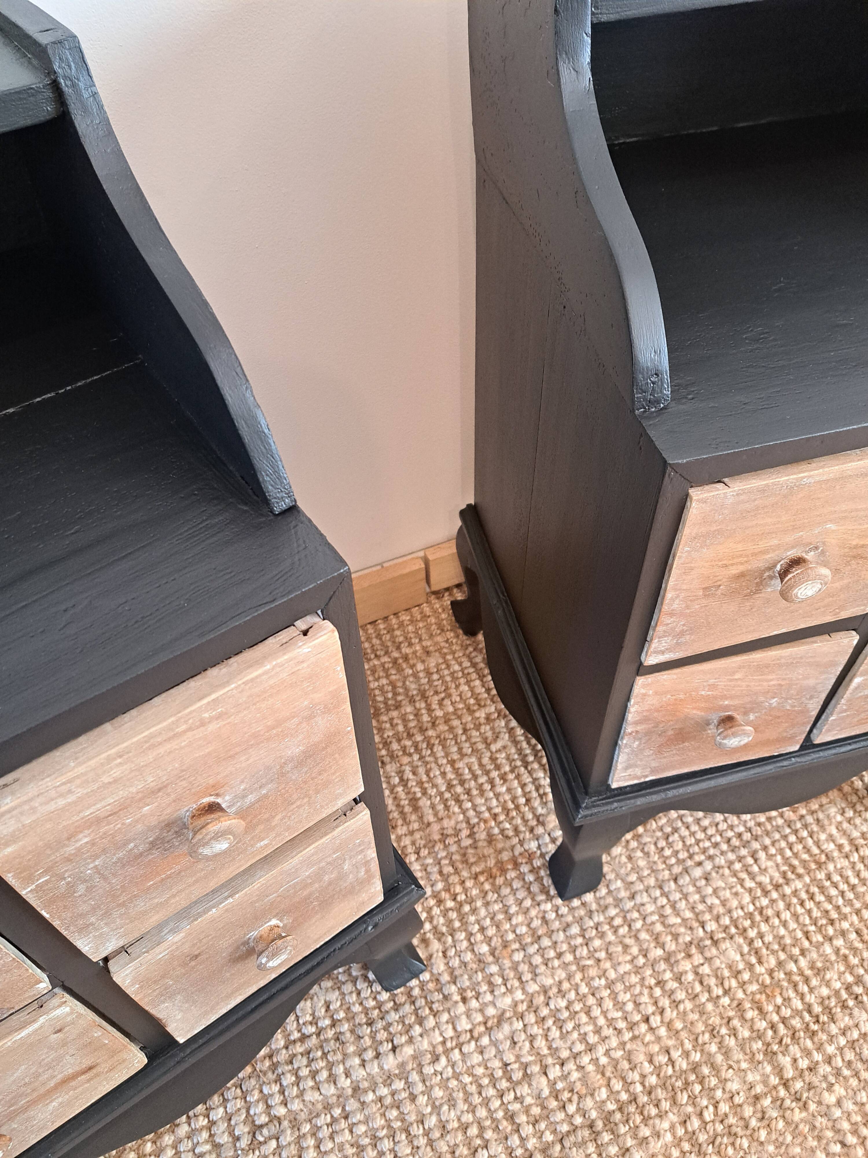 Pair of stylish bedside tables
