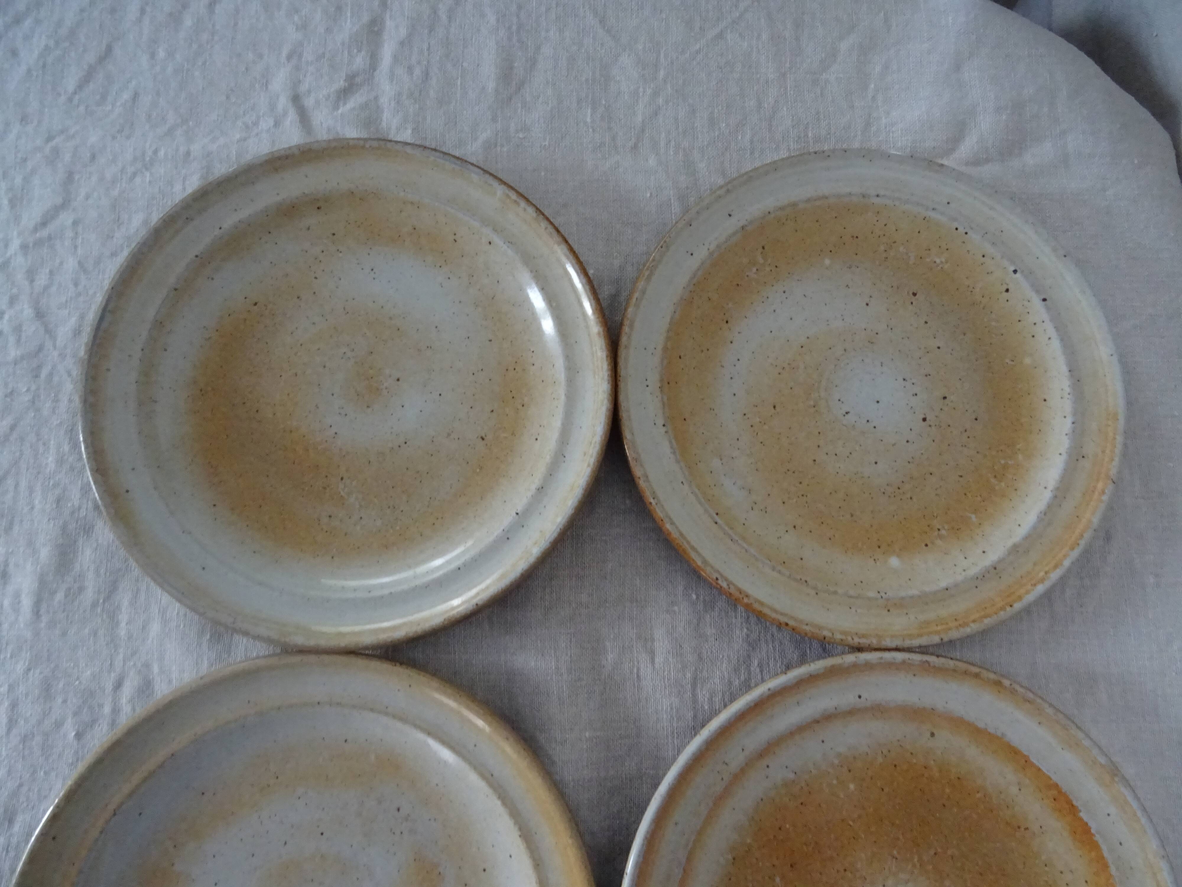 6 flat plates in sandstone from the marais france