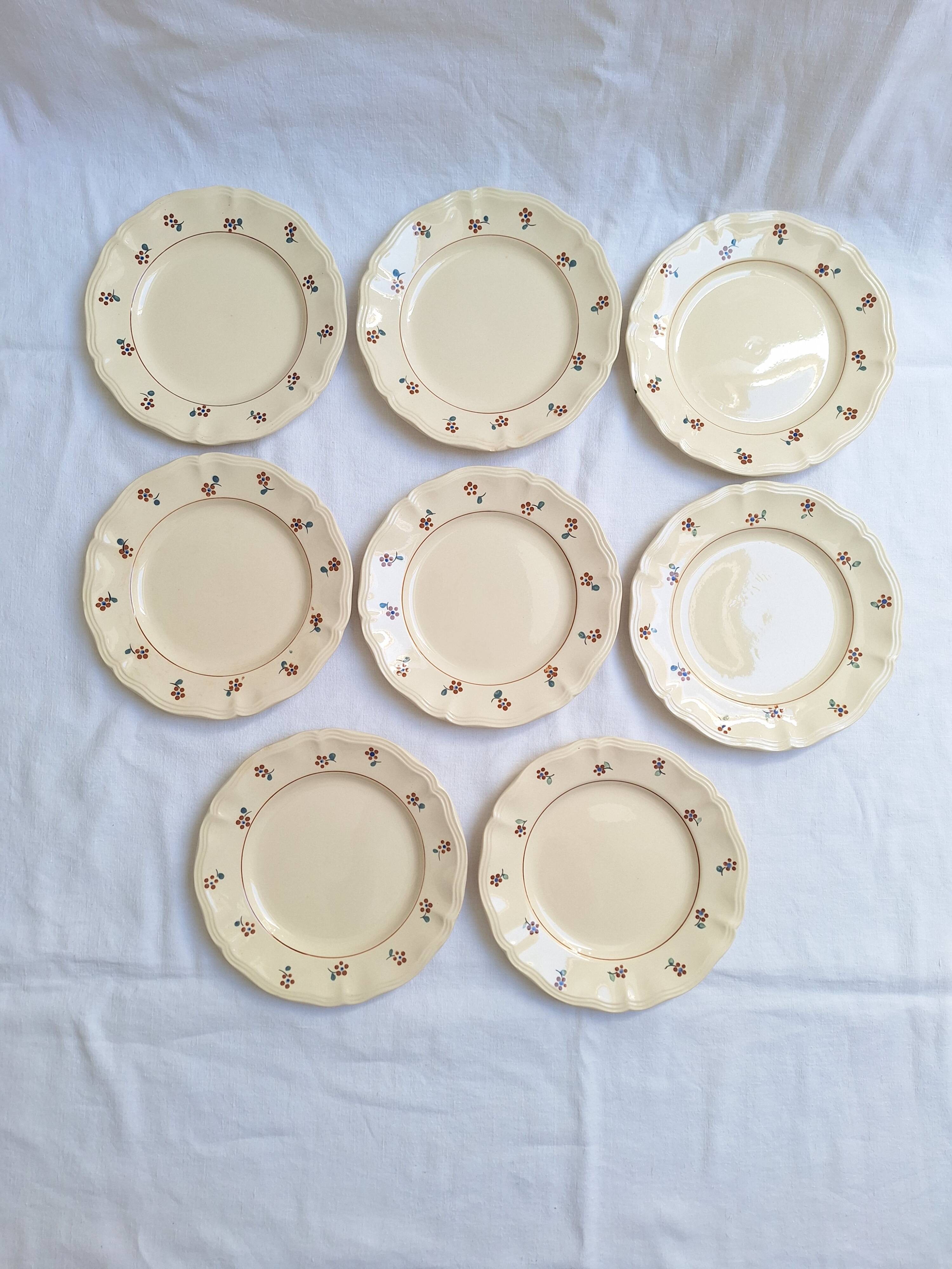 Dessert or starter plates Digoin Sarreguemines