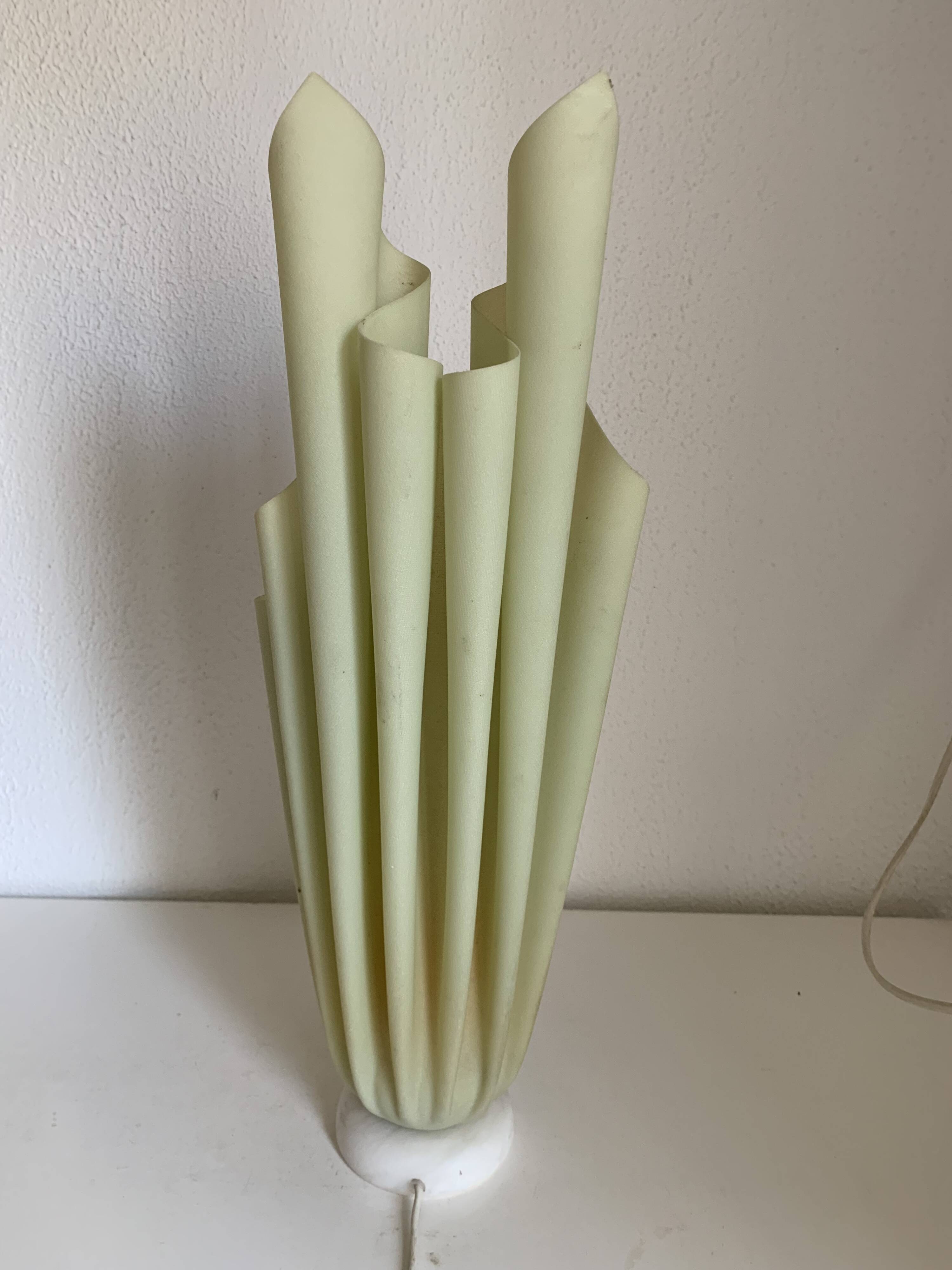 Vintage 1970s Georgia Jacob Athena Almond Green Table Lamp - 56 cm
