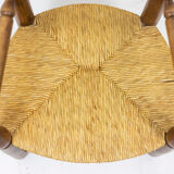Pair of mulched armchairs made of natural beech, 1950s