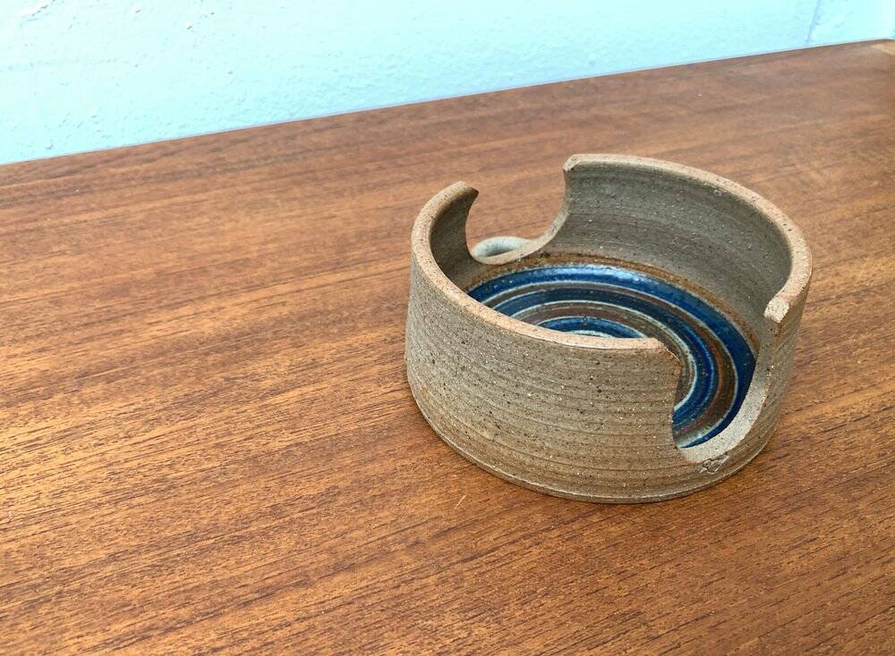 Scandinavian candlestick from a Danish studio by Kate and Klaus Friederichsen for Finke Keramik, 1970s.
