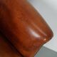 Fauteuil club vintage hollandais en cuir couleur cognac