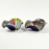 Pair of Mid Century Murano Glass Bowls by Dino Martens for AVEM (Italy, 1950s/1960s)