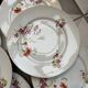 8 assiettes en porcelaine fleurie, fin XIXeme