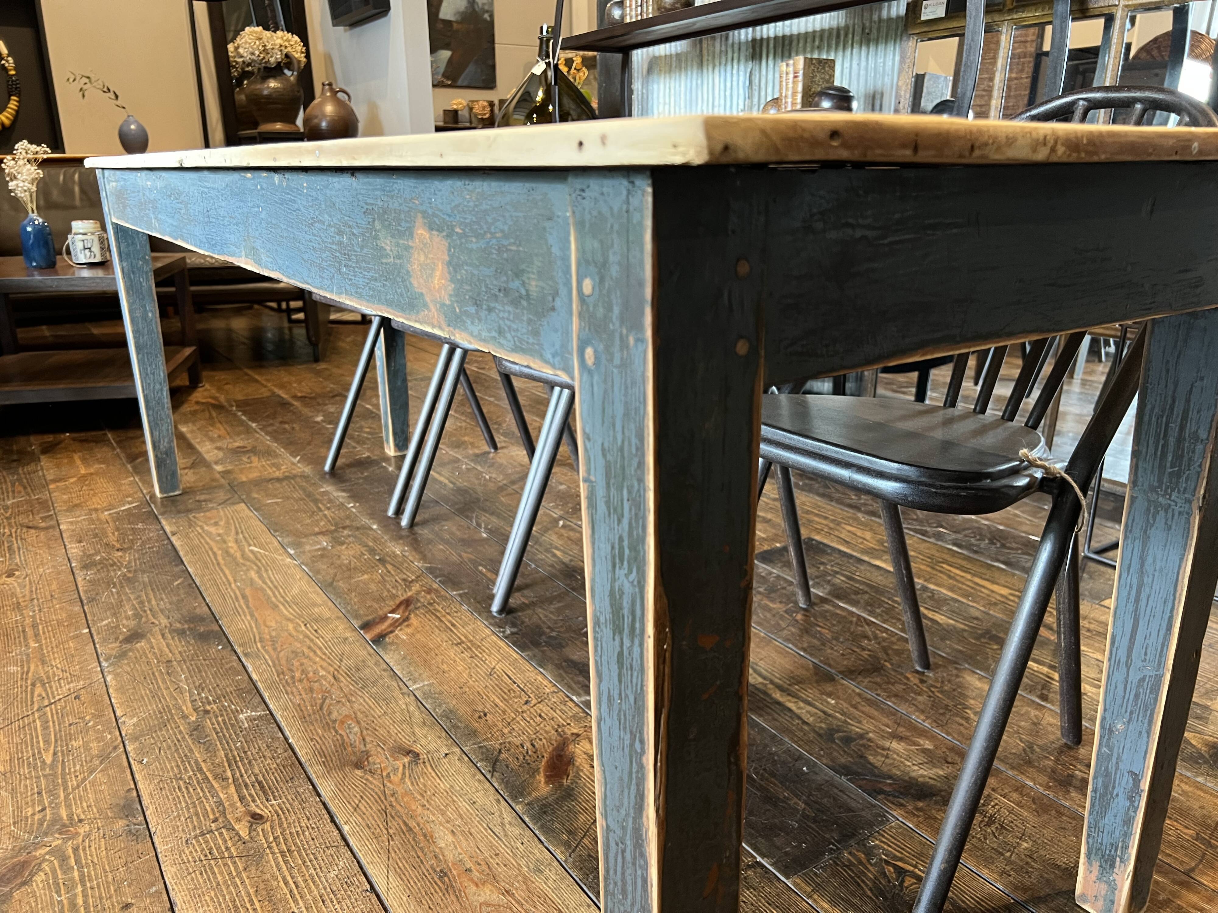 Patinated dining table
