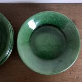 Set of 6 Aegitna glazed earthenware plates 1960