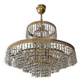 Vintage Crystal Tassel Cascade Chandelier