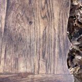 Turned wood drop leaf table