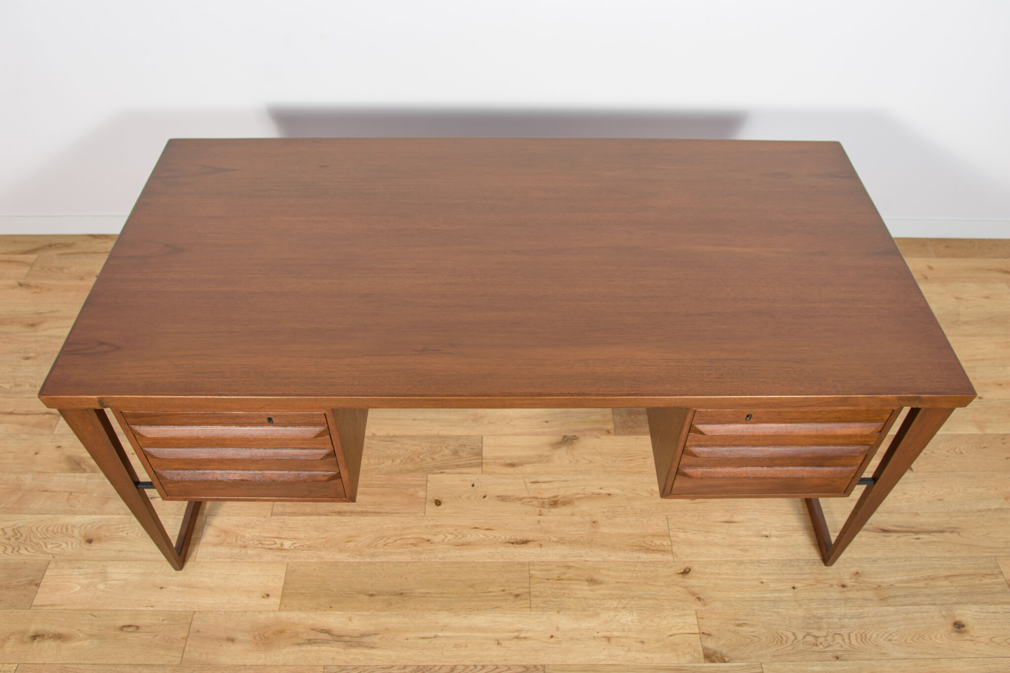Model 70 desk in teak by Kai Kristiansen for Feldballes Møbelfabrik, Denmark, 1960s