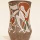 Vase with modernist/primitive art decoration - Accolay pottery