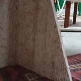 Table à manger en travertin des années 80