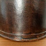 Leather waste paper basket