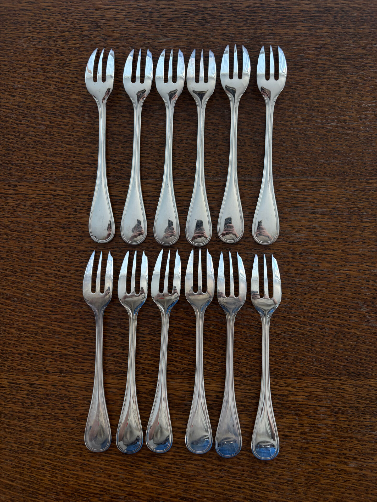 12 Christofle Albi cake forks