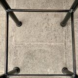 Vintage industrial stool in wood and metal