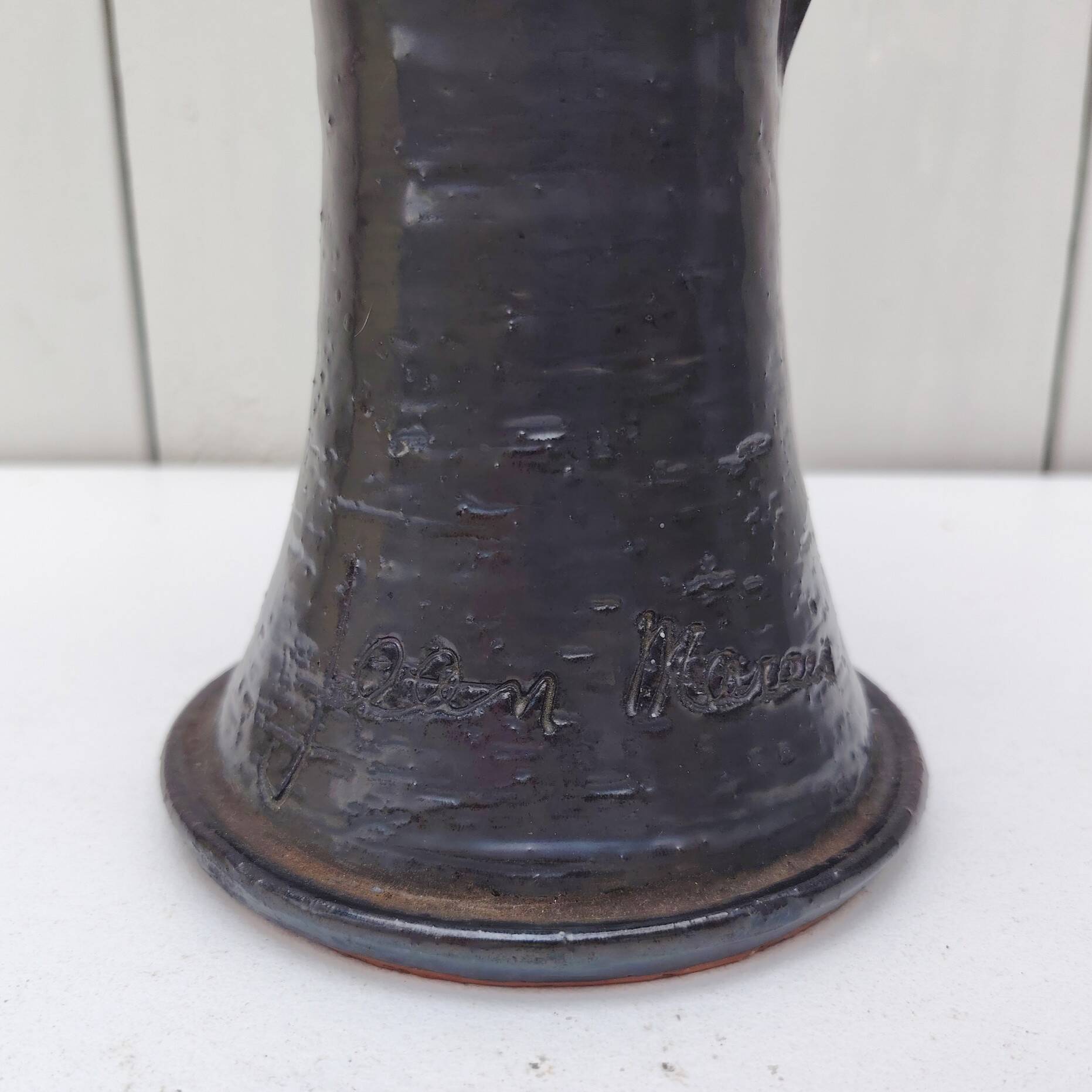 Vintage ceramic pitcher by Jean Marais