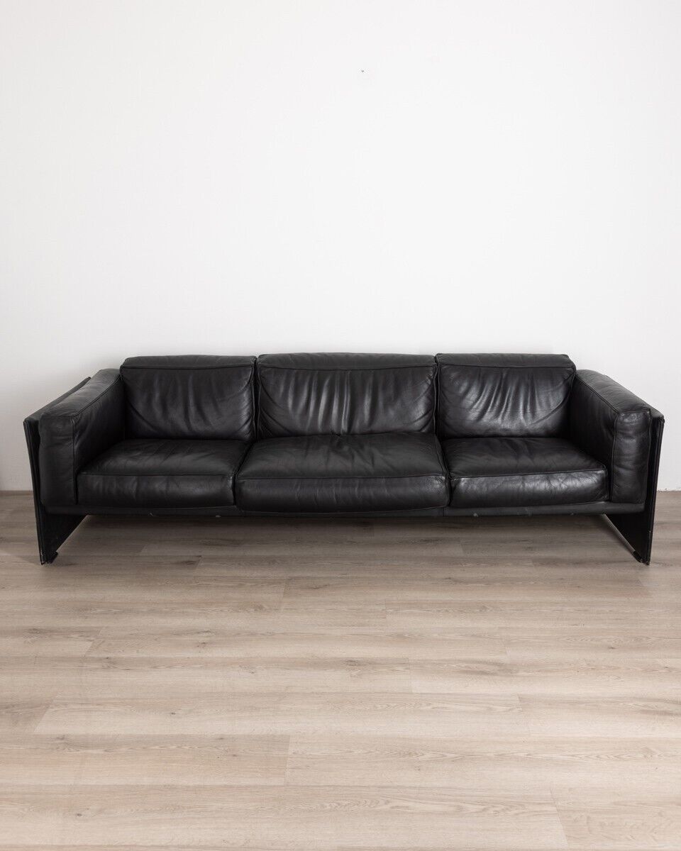 Canapé en cuir vintage modèle DUC 405 par Mario Bellini pour Cassina, années 1970