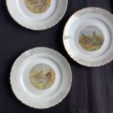 Set of 5 Moulin des Loups flat plates