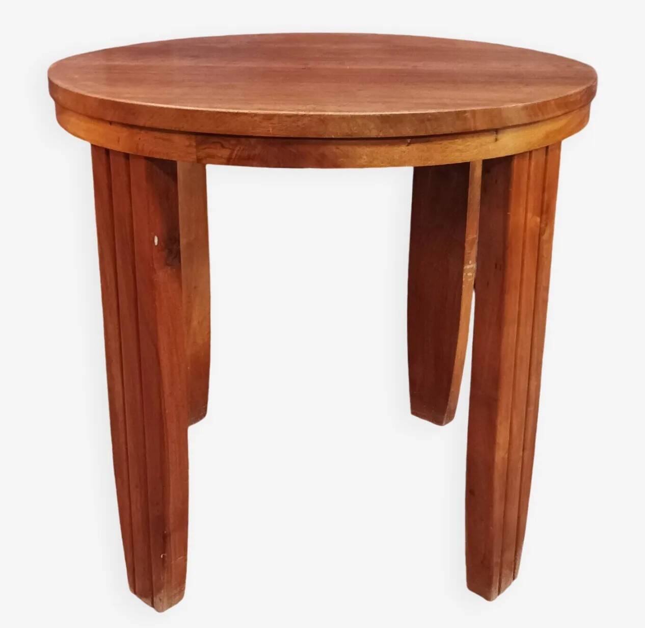 Art Deco side table in solid walnut