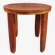 Art Deco side table in solid walnut