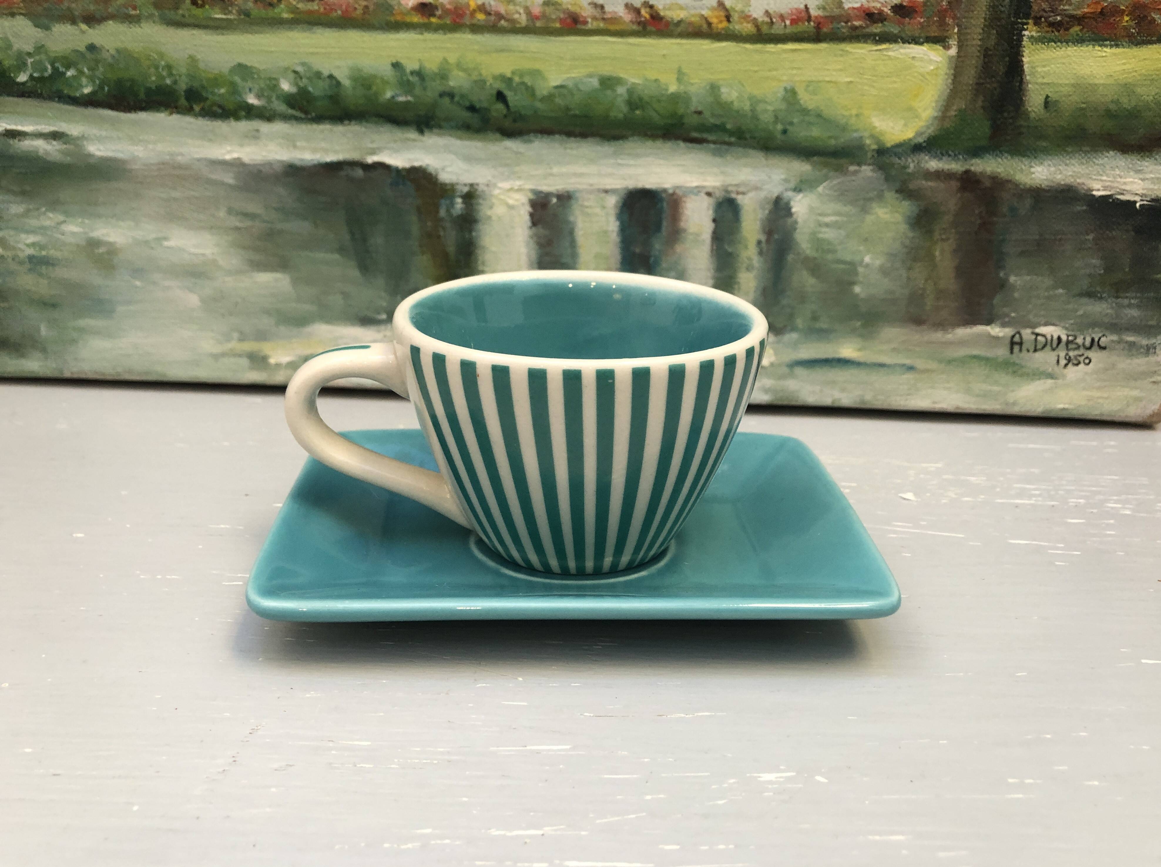 4 vintage ceramic coffee mugs edited by lbvyr circa