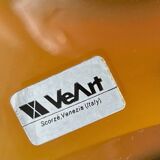 Murano amber glass chandelier from the 70s Tony Zuccheri design for Veart